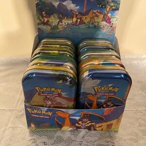 10 Mini Pokémon Tins in box (No Cards)